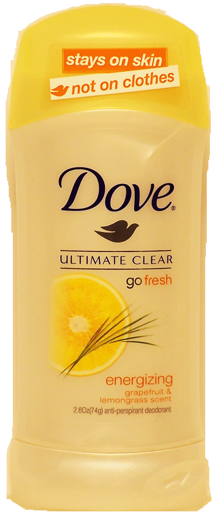 Dove Ultimate Clear go fresh, anti-perspirant deodorant, energizing grapefruit & lemongrass scent Full-Size Picture